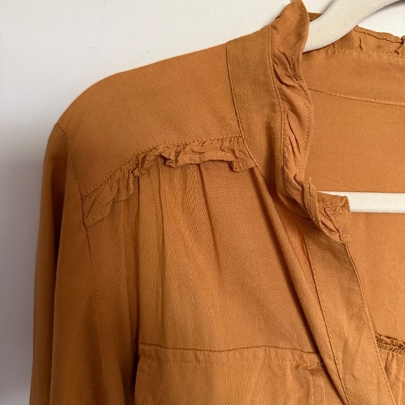 NWT  Sundance Femme Militaire Blouse Honey Military Inspired Size Petite Medium - Picture 4 of 15